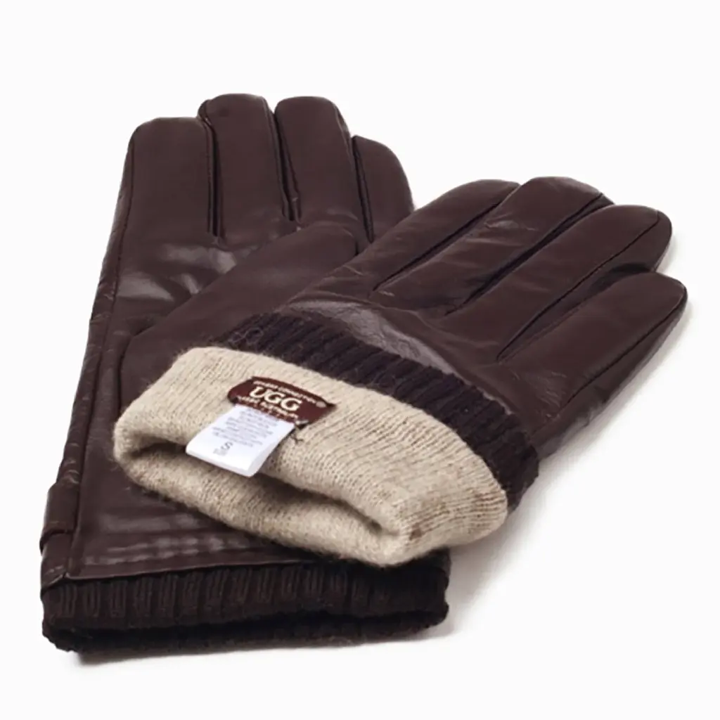 auzland-nappa-Men-leather-silver-stud-gloves-chocolate-5.webp