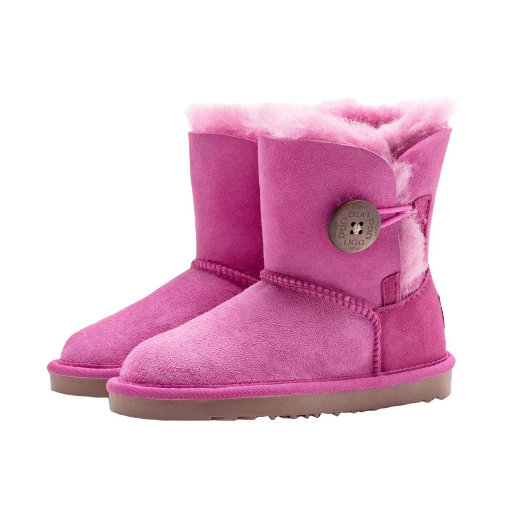 UGG Kids Classic Button Boots (AU Kids 5-6 / EU 22-23, Rose Pink)