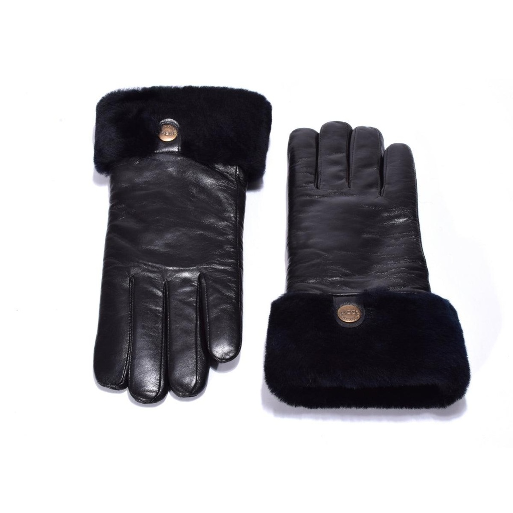 [AUZG006] UGG Single Cuff Nappa Gloves (S, Black)