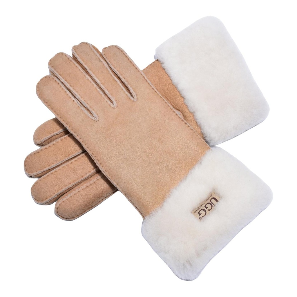 UGG Single Cuff  Gloves (S, Chestnut)